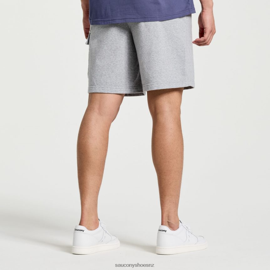 Saucony Rested Sweat Short TX0L64416 Light Grey Heather Graphic