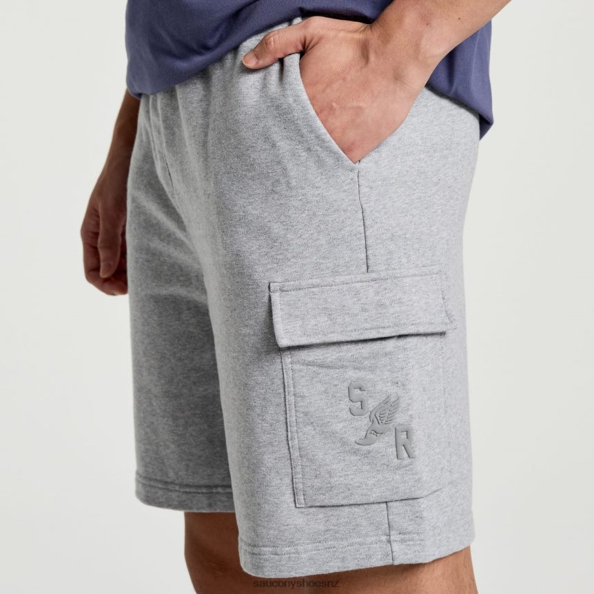 Saucony Rested Sweat Short TX0L64416 Light Grey Heather Graphic