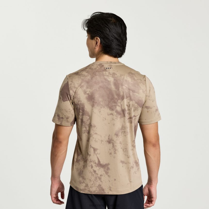 Saucony Explorer Short Sleeve TX0L64379 Pewter Tie-Dye Print