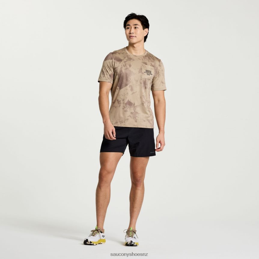 Saucony Explorer Short Sleeve TX0L64379 Pewter Tie-Dye Print