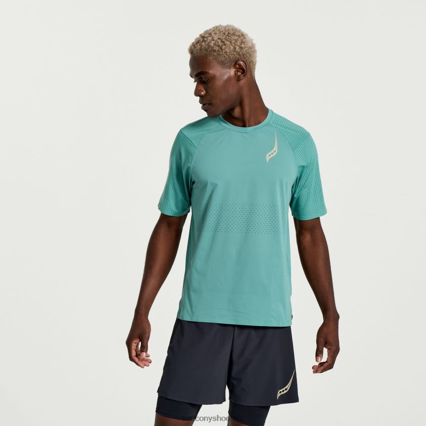 Saucony Pinnacle Short Sleeve TX0L64335 Moss