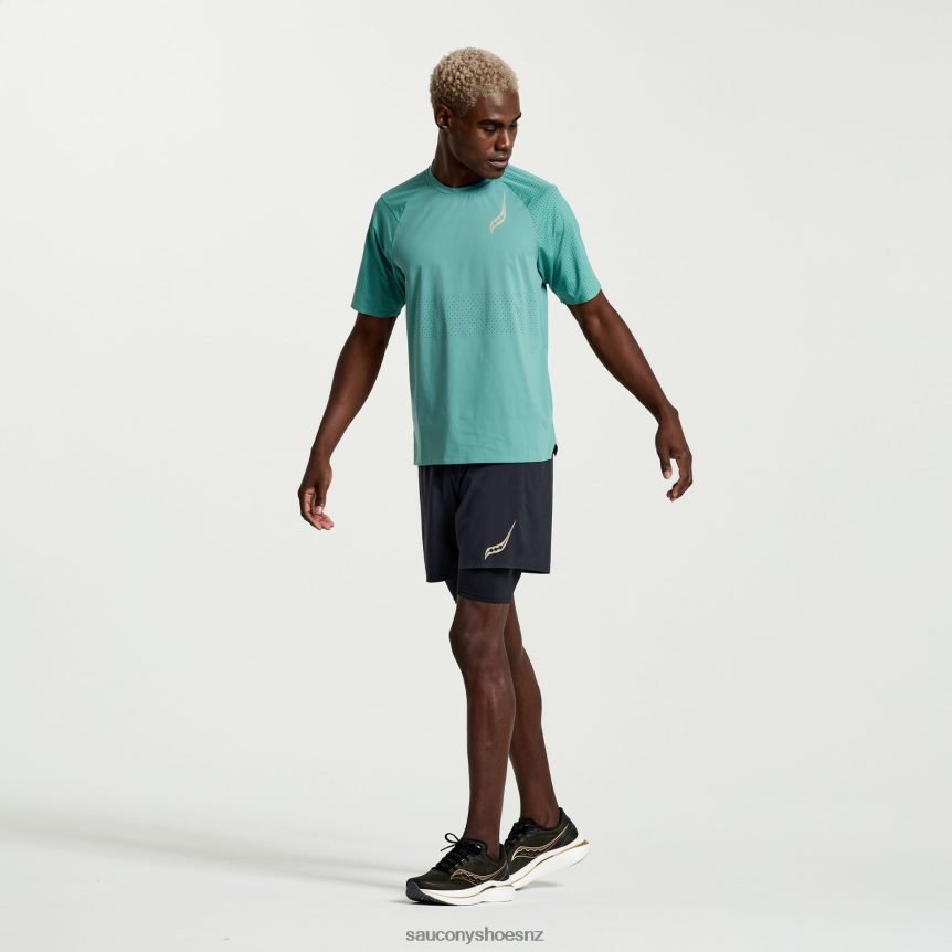 Saucony Pinnacle Short Sleeve TX0L64335 Moss