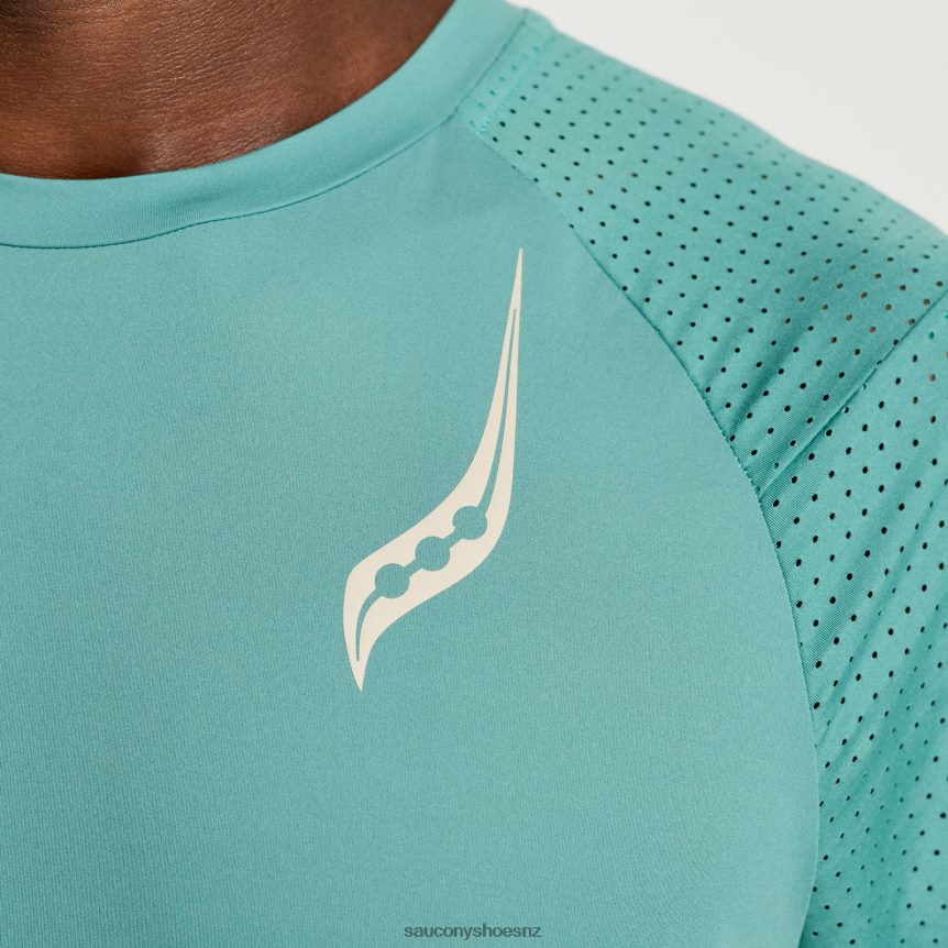 Saucony Pinnacle Short Sleeve TX0L64335 Moss