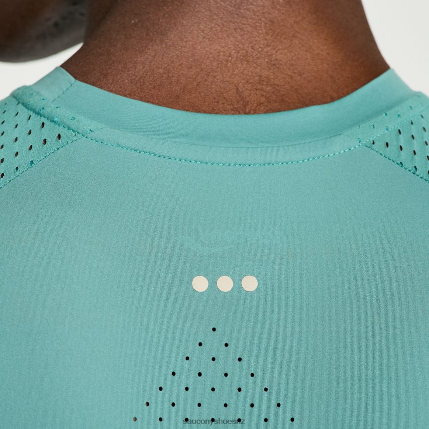 Saucony Pinnacle Short Sleeve TX0L64335 Moss