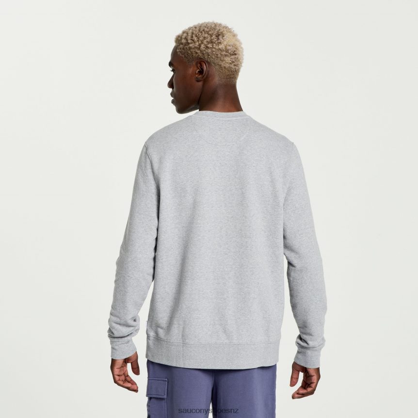 Saucony Rested Crewneck TX0L64370 Light Grey Heather Graphic