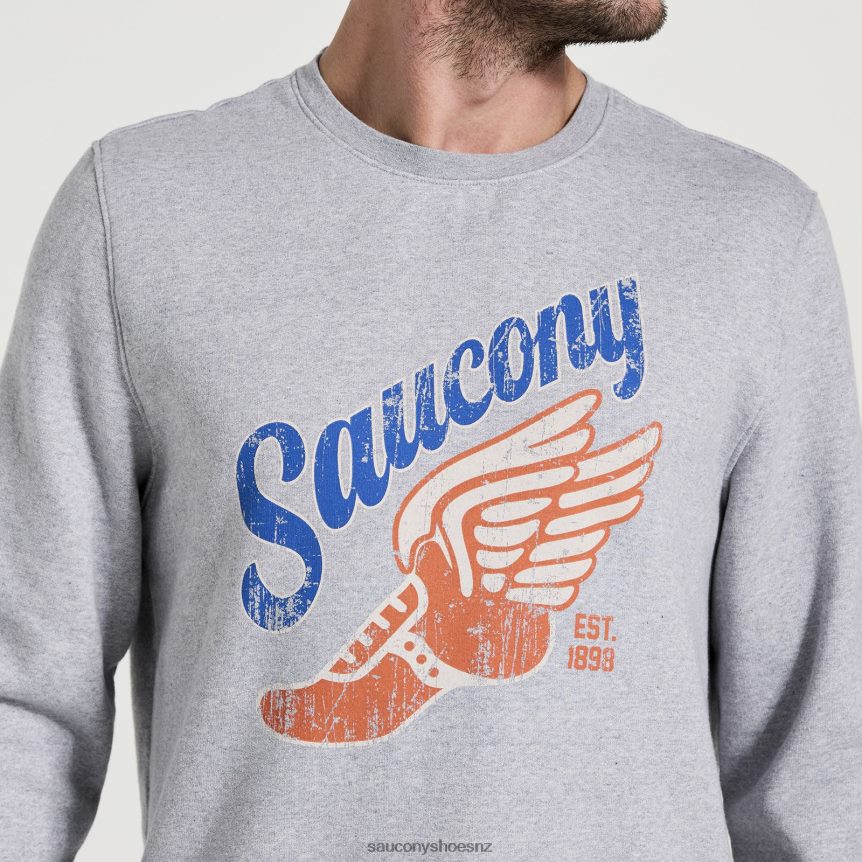Saucony Rested Crewneck TX0L64374 Light Grey Heather