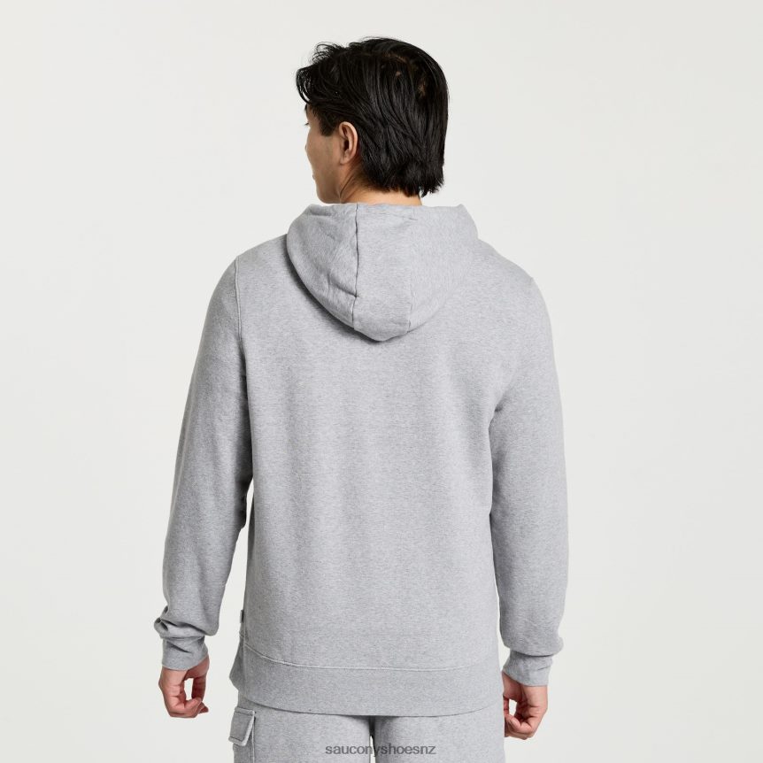 Saucony Rested Hoodie TX0L64386 Light Grey Heather Graphic