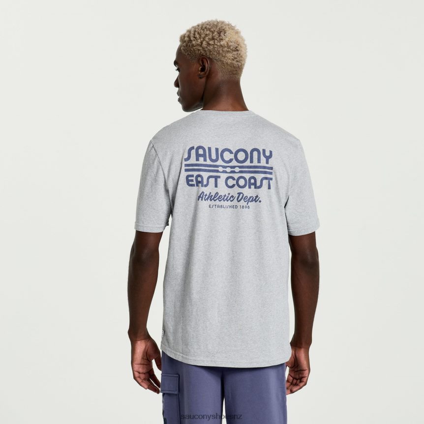Saucony Rested T-Shirt TX0L64354 Light Grey Heather Graphic