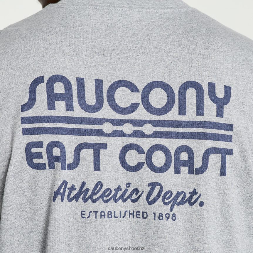 Saucony Rested T-Shirt TX0L64354 Light Grey Heather Graphic