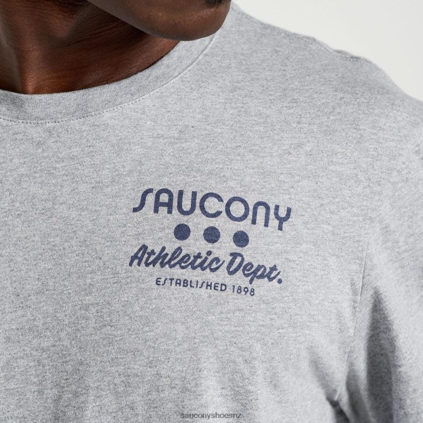 Saucony Rested T-Shirt TX0L64354 Light Grey Heather Graphic