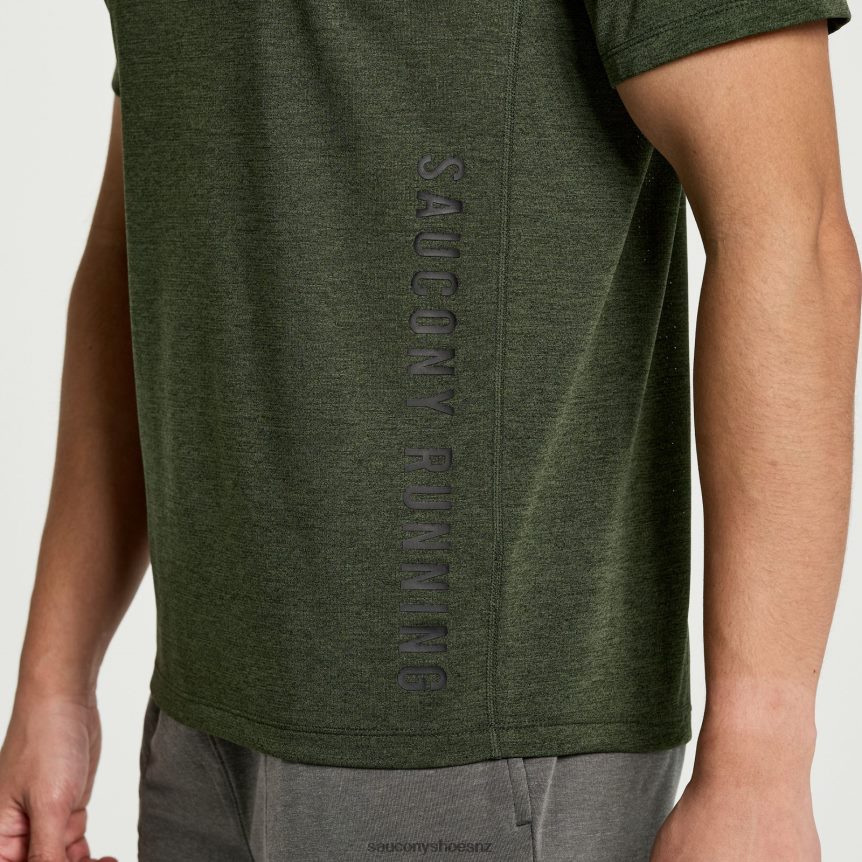 Saucony Stopwatch Graphic Short Sleeve TX0L64344 Climbing Ivy Heather Graphic