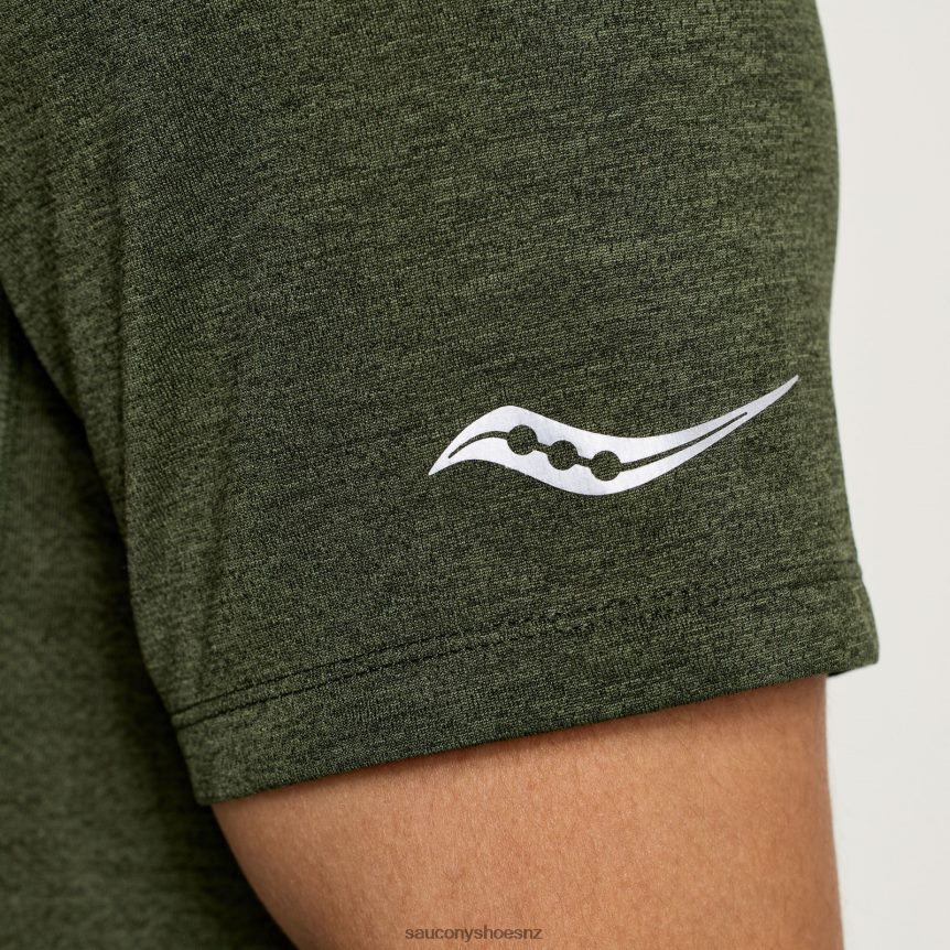 Saucony Stopwatch Graphic Short Sleeve TX0L64344 Climbing Ivy Heather Graphic