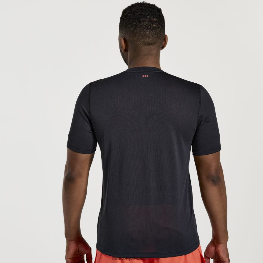 Saucony Stopwatch Graphic Short Sleeve TX0L64345 Black Graphic