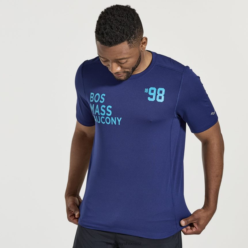 Saucony Stopwatch Graphic Short Sleeve TX0L64347 Sodalite Graphic