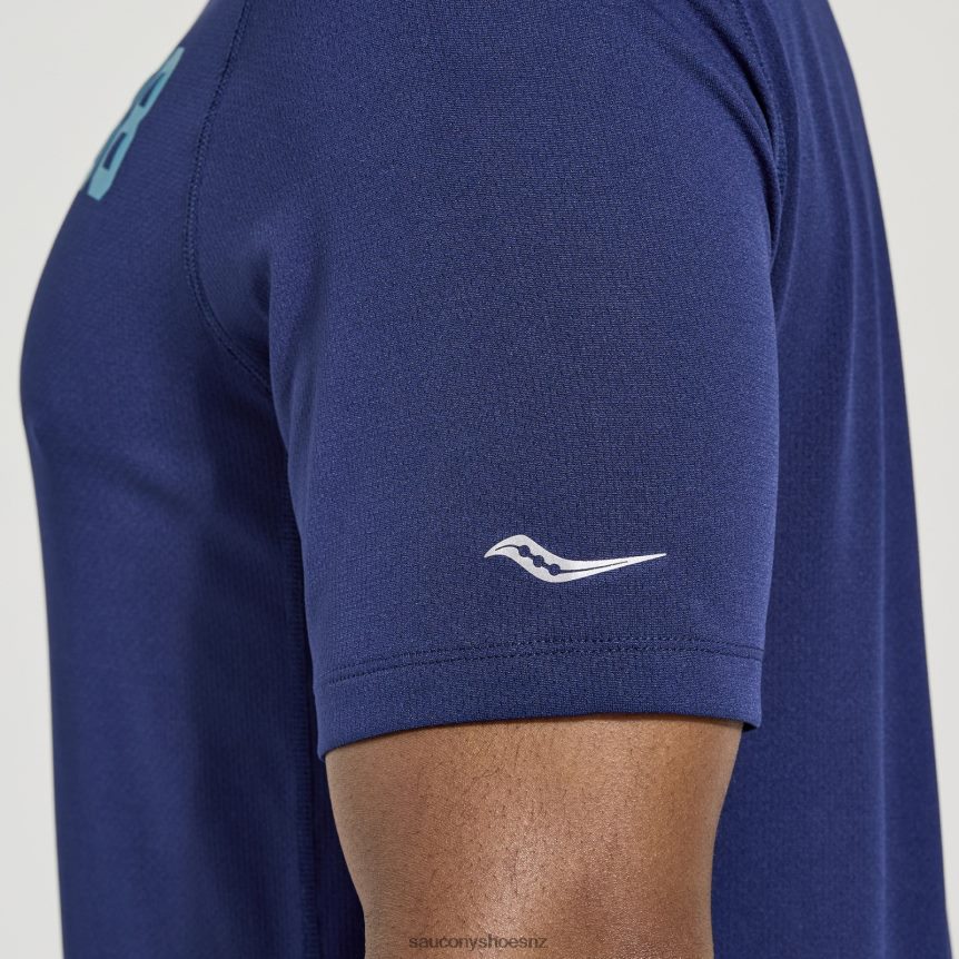 Saucony Stopwatch Graphic Short Sleeve TX0L64347 Sodalite Graphic