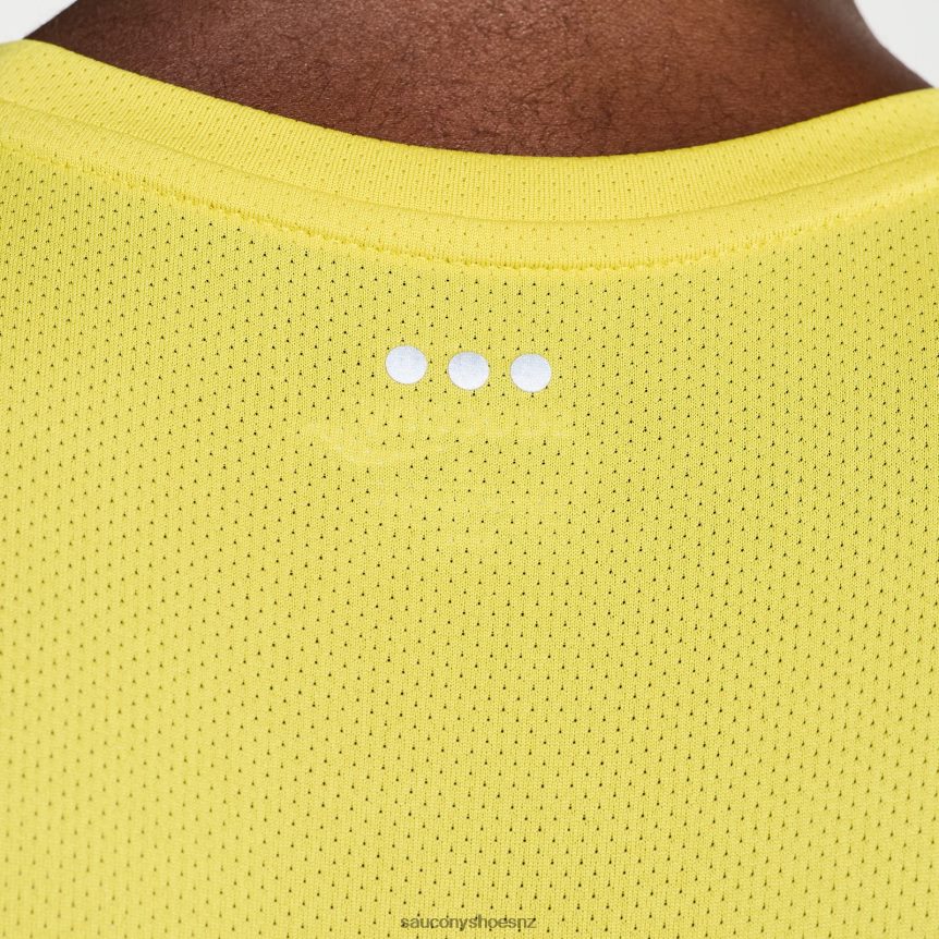 Saucony Stopwatch Graphic Short Sleeve TX0L64348 Sulphur Heather Graphic
