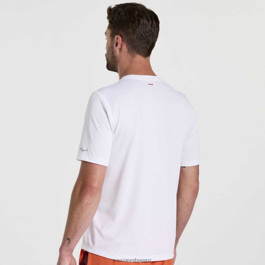 Saucony Stopwatch Graphic Short Sleeve TX0L64349 White Graphic