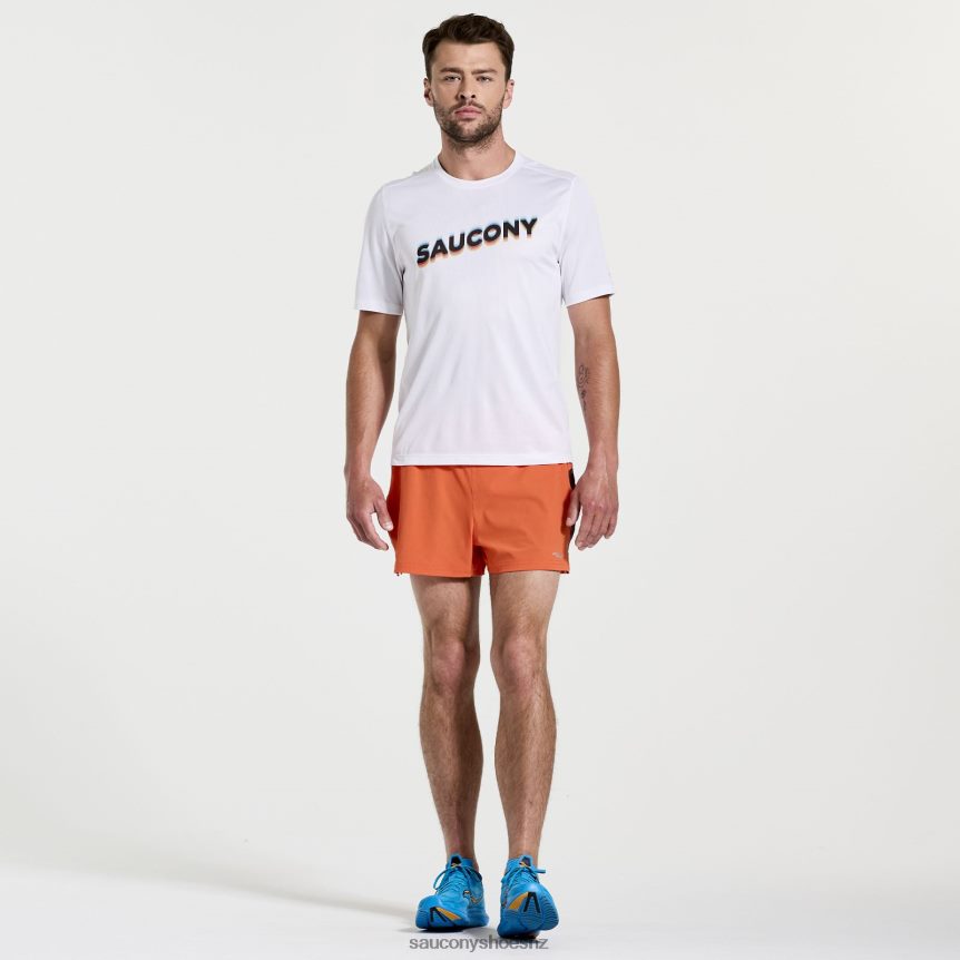 Saucony Stopwatch Graphic Short Sleeve TX0L64349 White Graphic