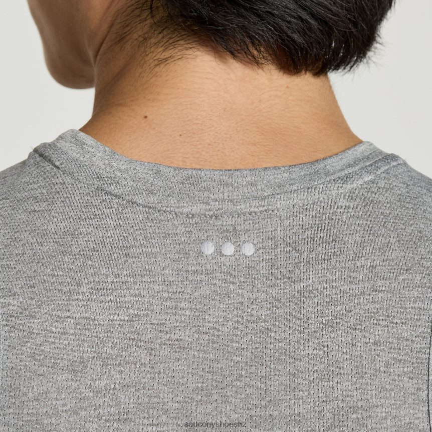 Saucony Stopwatch Graphic Singlet TX0L64364 Light Grey Heather Graphic