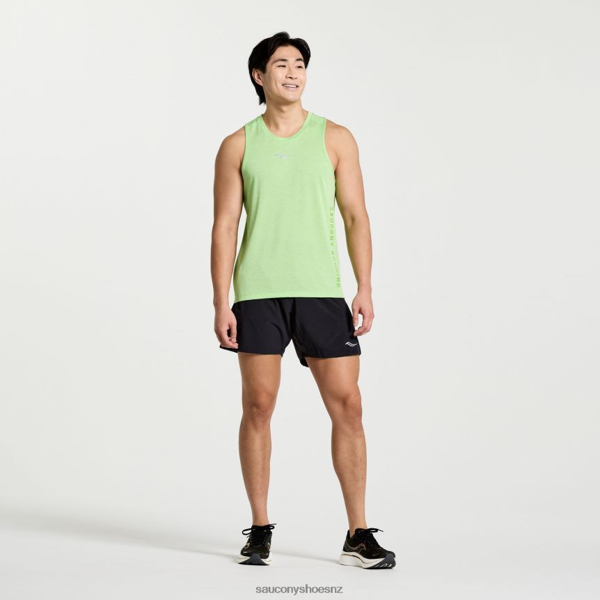 Saucony Stopwatch Graphic Singlet TX0L64365 Invader Heather Graphic