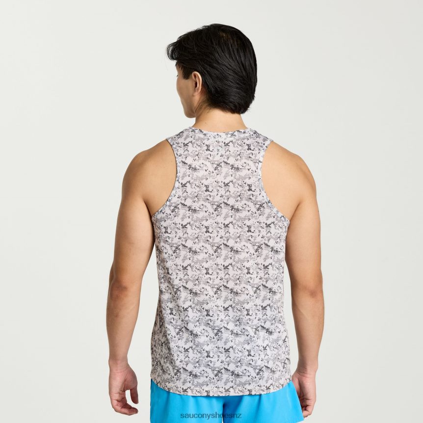 Saucony Stopwatch Graphic Singlet TX0L64366 Lunar Rock Camo Print