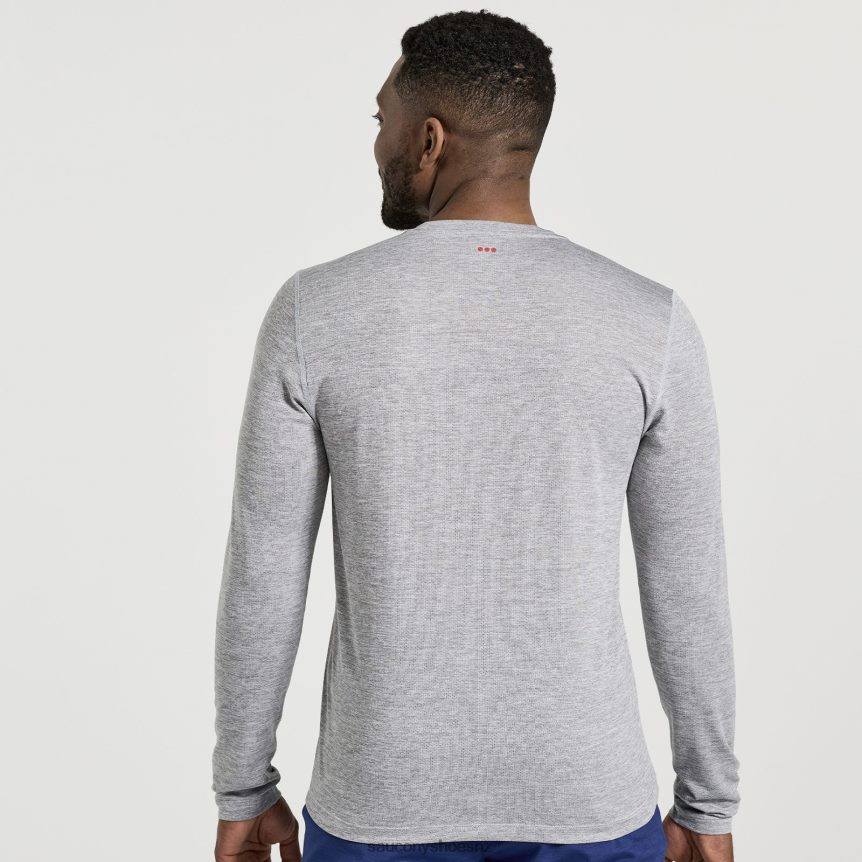 Saucony Stopwatch Long Sleeve TX0L64340 Light Grey Heather