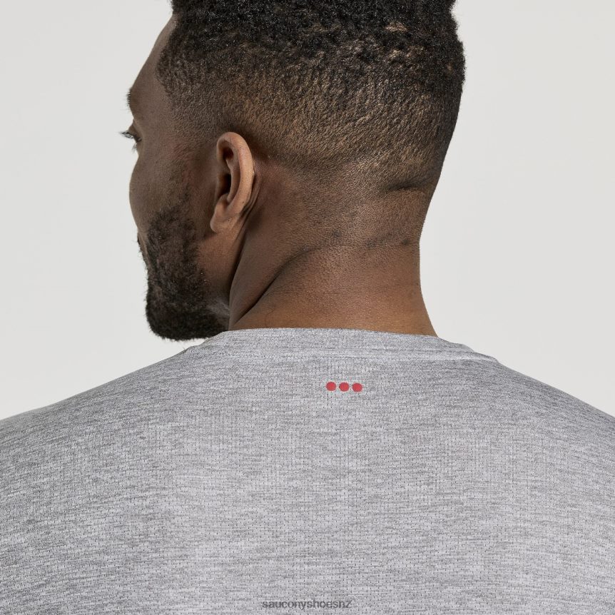 Saucony Stopwatch Long Sleeve TX0L64340 Light Grey Heather