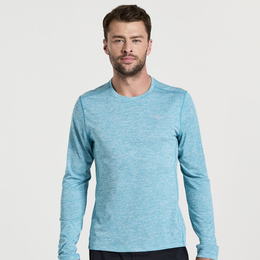 Saucony Stopwatch Long Sleeve TX0L64342 Turquoise Heather