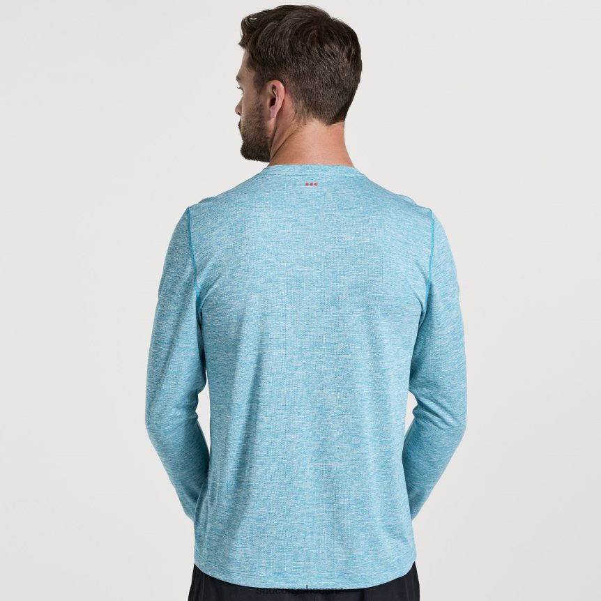 Saucony Stopwatch Long Sleeve TX0L64342 Turquoise Heather