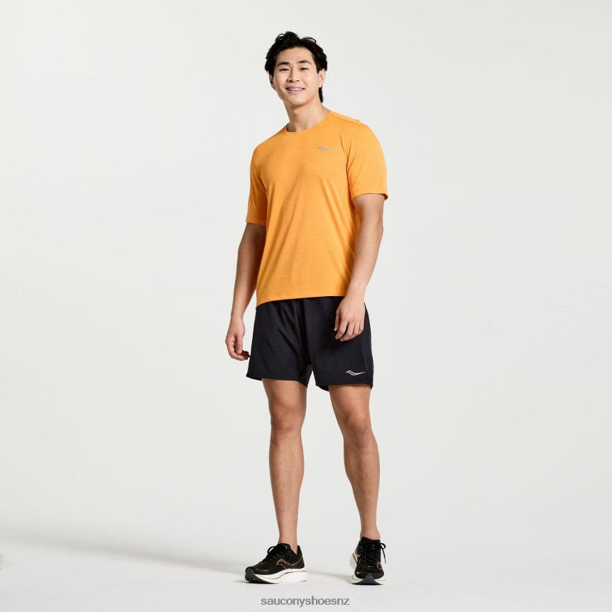 Saucony Stopwatch Short Sleeve TX0L64319 Marigold Heather