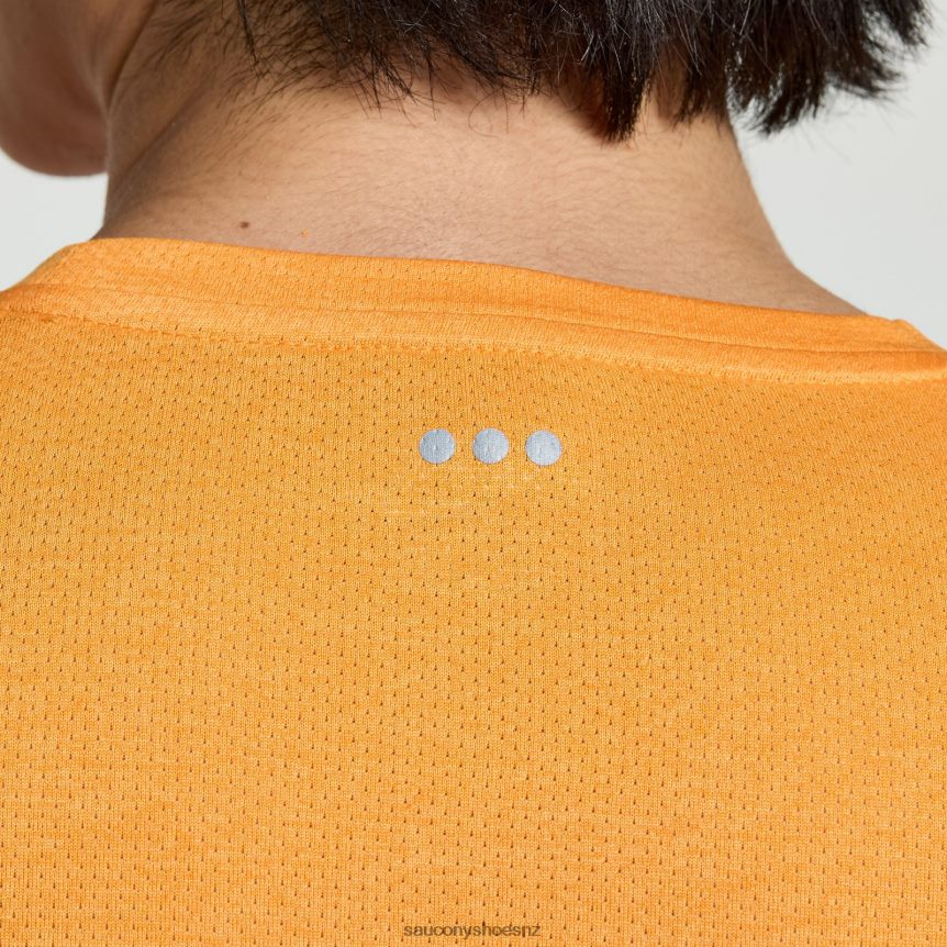 Saucony Stopwatch Short Sleeve TX0L64319 Marigold Heather