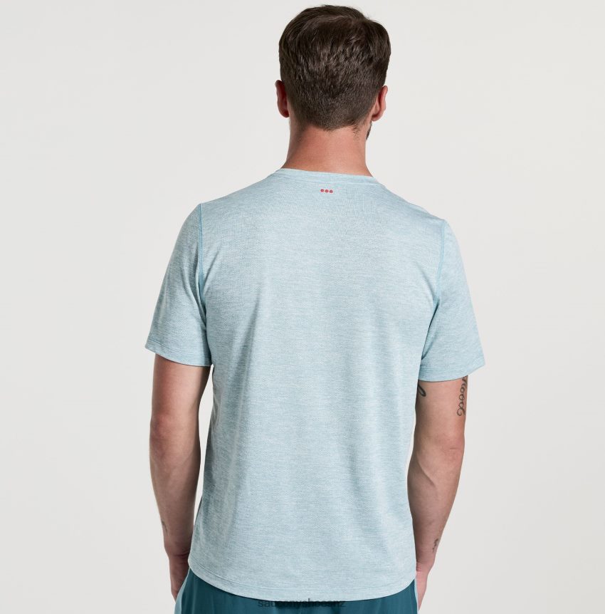 Saucony Stopwatch Short Sleeve TX0L64320 Rainfall Heather