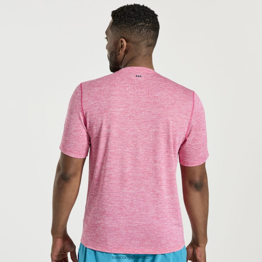 Saucony Stopwatch Short Sleeve TX0L64322 Flame Quartz Heather