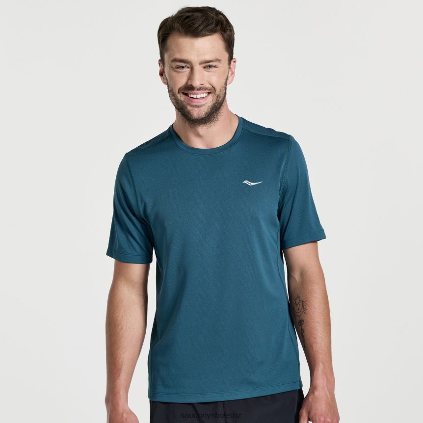 Saucony Stopwatch Short Sleeve TX0L64325 Lagoon