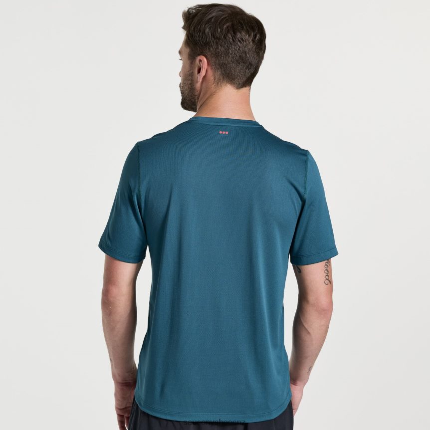 Saucony Stopwatch Short Sleeve TX0L64325 Lagoon