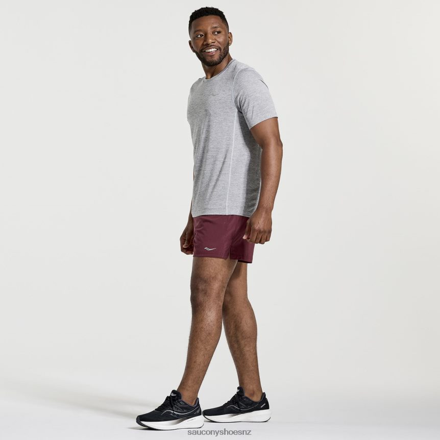 Saucony Stopwatch Short Sleeve TX0L64326 Light Grey Heather