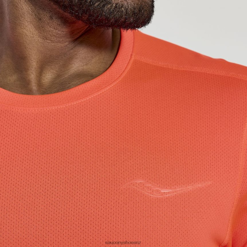 Saucony Stopwatch Short Sleeve TX0L64328 ViZiRed