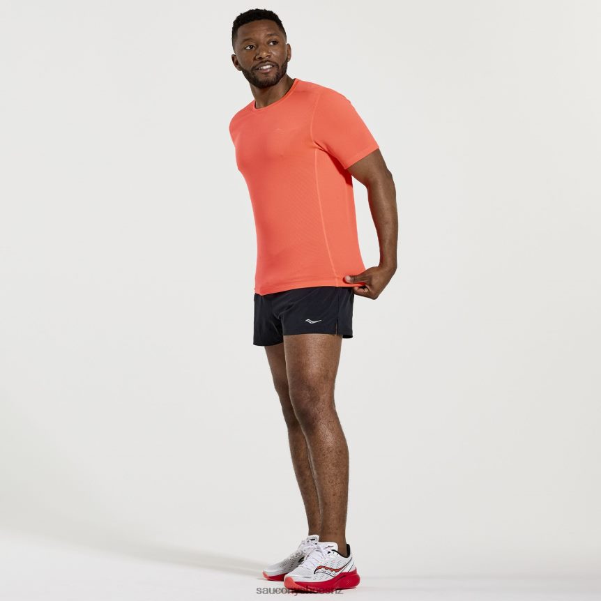 Saucony Stopwatch Short Sleeve TX0L64328 ViZiRed