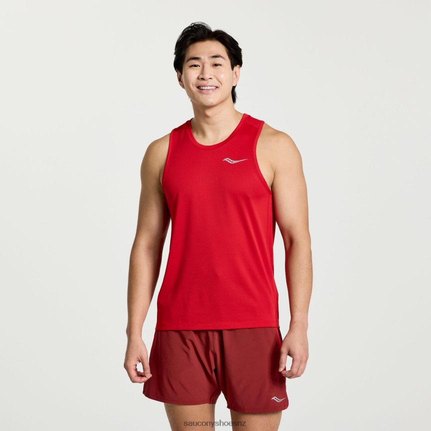 Saucony Stopwatch Singlet TX0L64305 Poppy