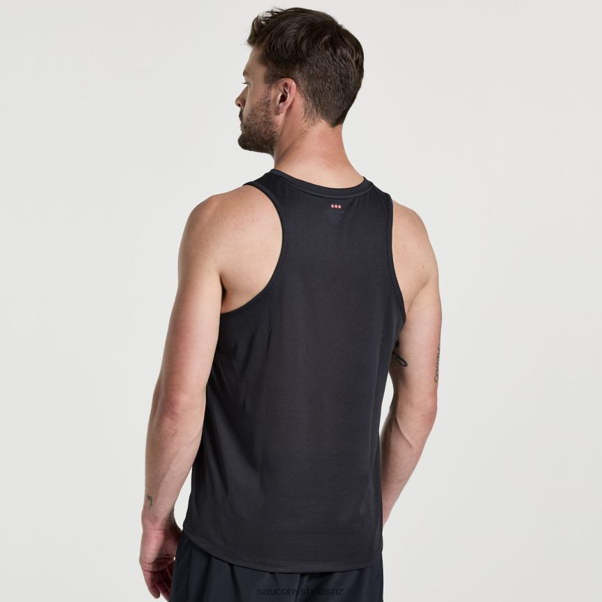 Saucony Stopwatch Singlet TX0L64306 Black Graphic