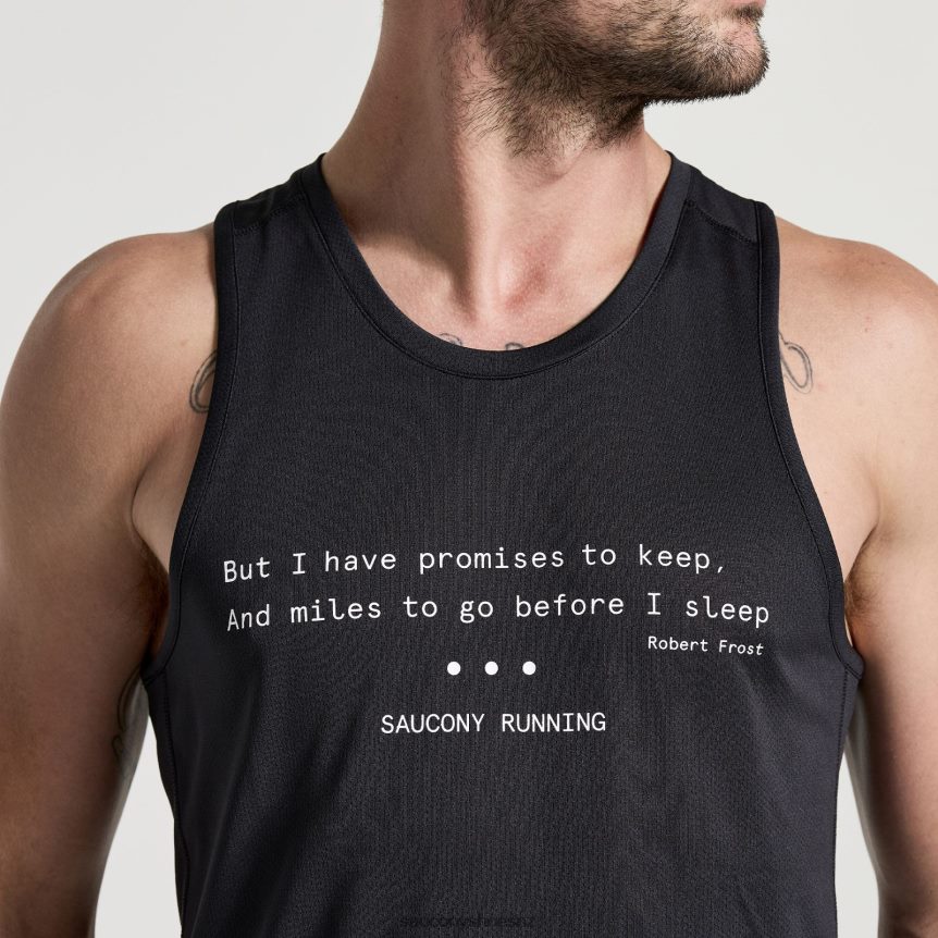 Saucony Stopwatch Singlet TX0L64306 Black Graphic