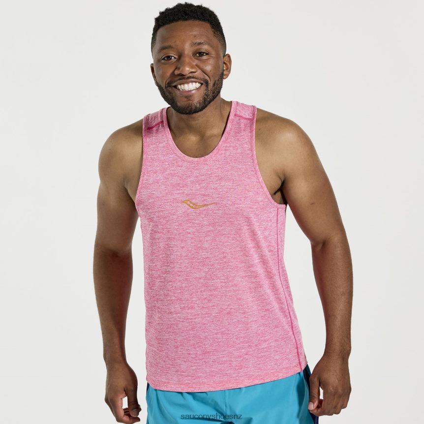 Saucony Stopwatch Singlet TX0L64307 Flame Quartz Heather