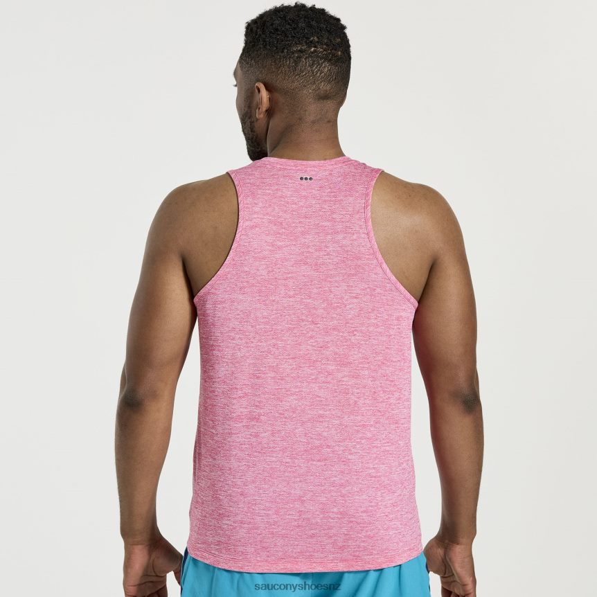 Saucony Stopwatch Singlet TX0L64307 Flame Quartz Heather