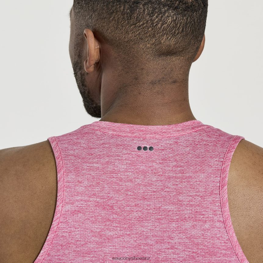 Saucony Stopwatch Singlet TX0L64307 Flame Quartz Heather