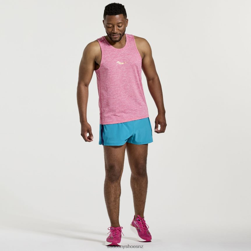 Saucony Stopwatch Singlet TX0L64307 Flame Quartz Heather