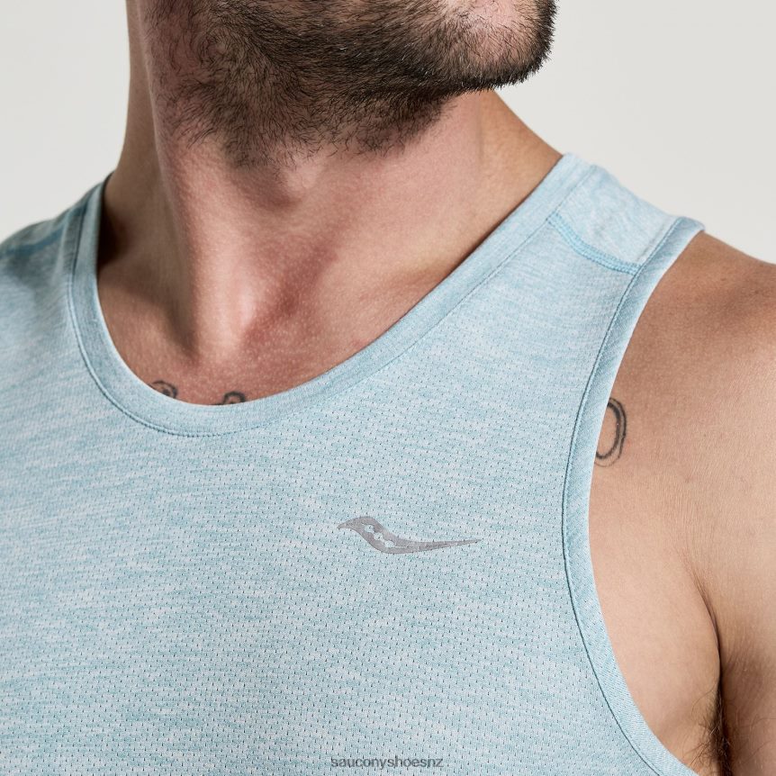 Saucony Stopwatch Singlet TX0L64310 Rainfall Heather