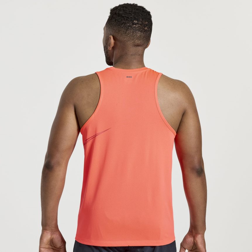 Saucony Stopwatch Singlet TX0L64313 ViZiRed Graphic