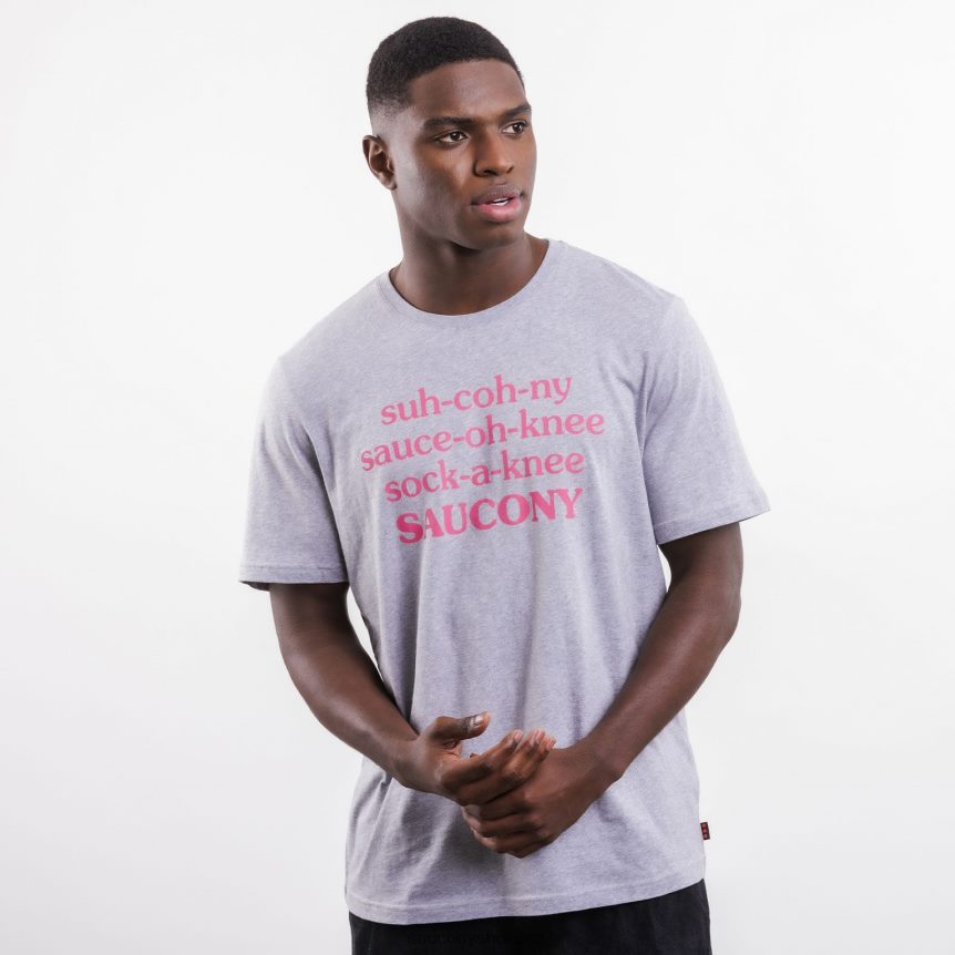 Saucony X Frank Cooke Rested T-Shirt TX0L64351 Light Grey Heather