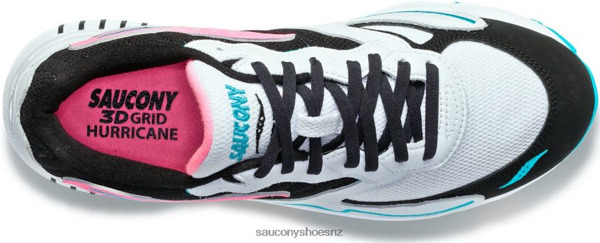 Saucony 3D Grid Hurricane TX0L64199 White/Black/Pink