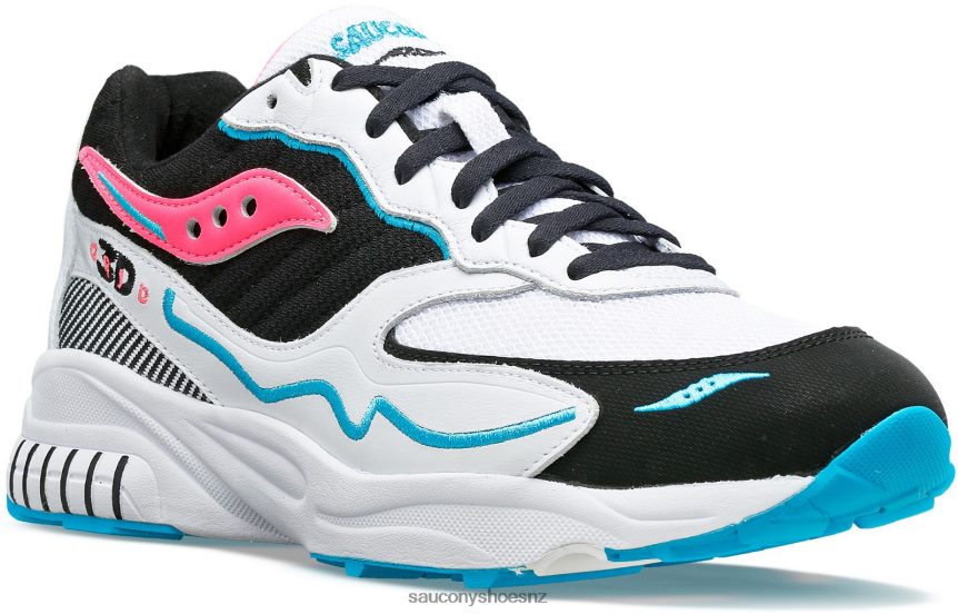 Saucony 3D Grid Hurricane TX0L64199 White/Black/Pink